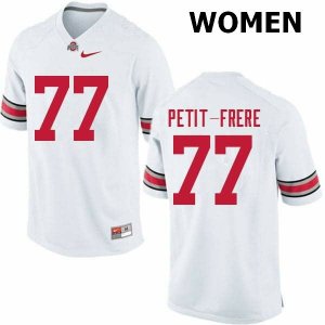Women's Ohio State Buckeyes #77 Nicholas Petit-Frere White Nike NCAA College Football Jersey Latest VLK1744ZY